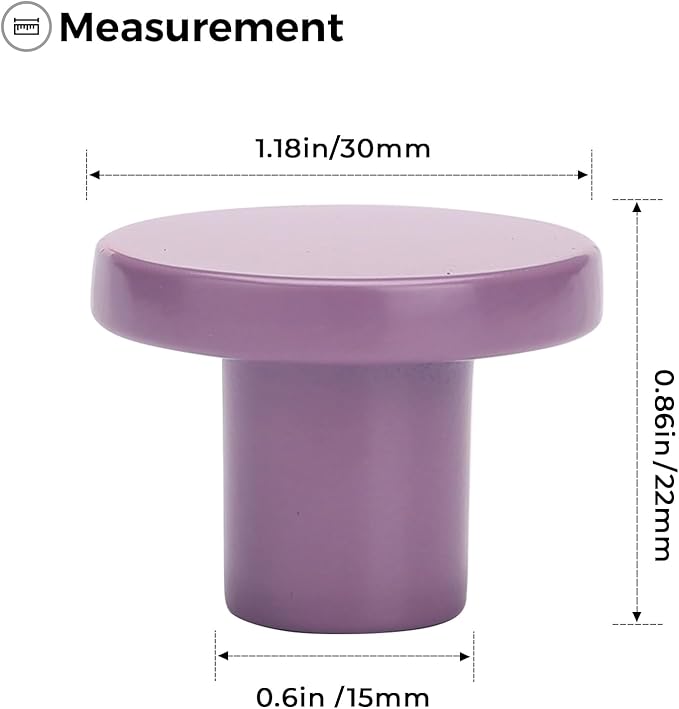Ravinte 30 Pack Cabinet Knobs Purple Kitchen Cabinet Knobs Round Dresser Drawer Pulls Closet Door Pulls 1-1/5 Inch