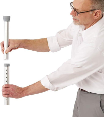Medline Durable Aluminum Frame, Round Swivel Shower Stool, Gray, Supports up to 300lbs.