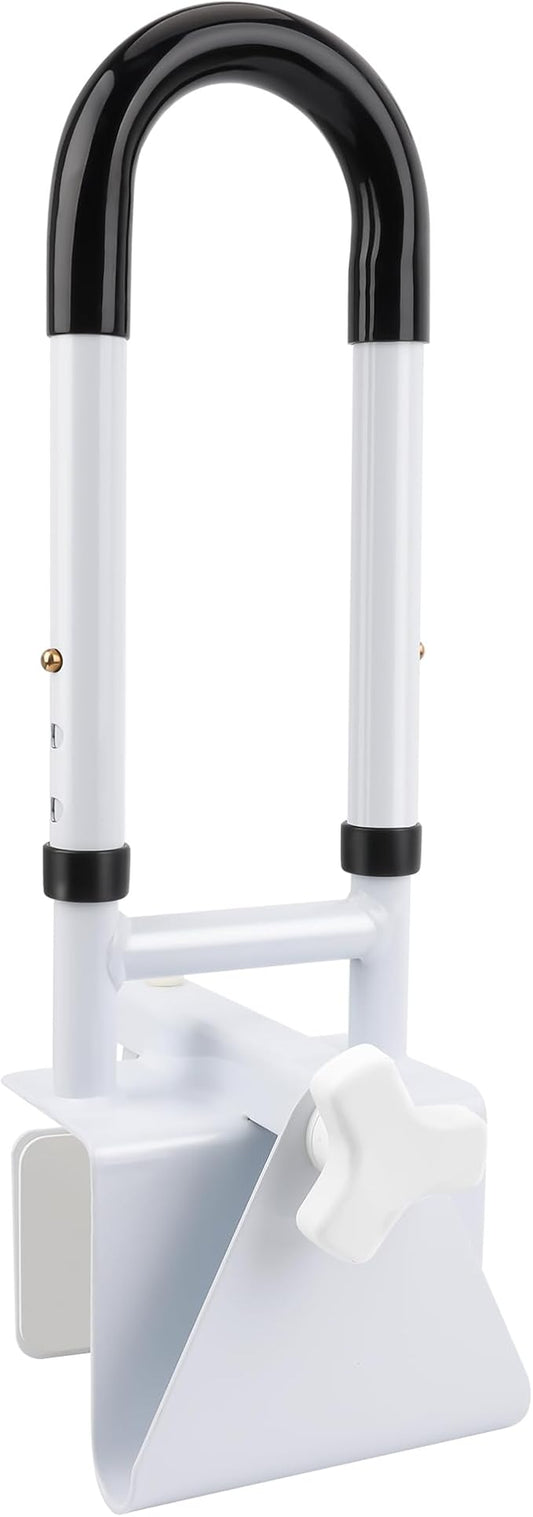 Adjustable Bathtub Safety Rail, Bathtub Safety Rail, Supports 300 lbs, Coolrunner Bathroom Safety Bars with Non-Slip Grip, Assistance Bathtub Handle Clamp for Elderly Bath Support