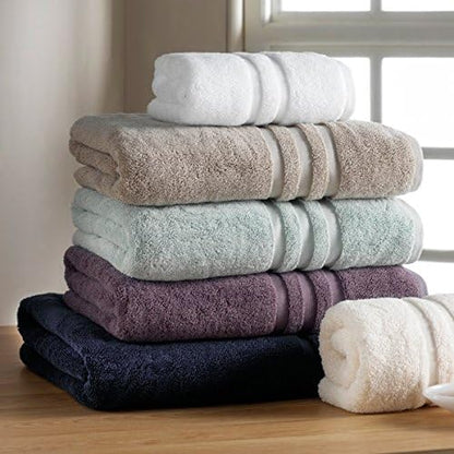 Veteran Textile LLC - 6 Pieces - Turkish Cotton - Luxury Towel Set for Bathroom & Kitchen, 2 Bath Towels, 2 Hand Towels & 2 WashCloths *Valued $79.99* (Black)
