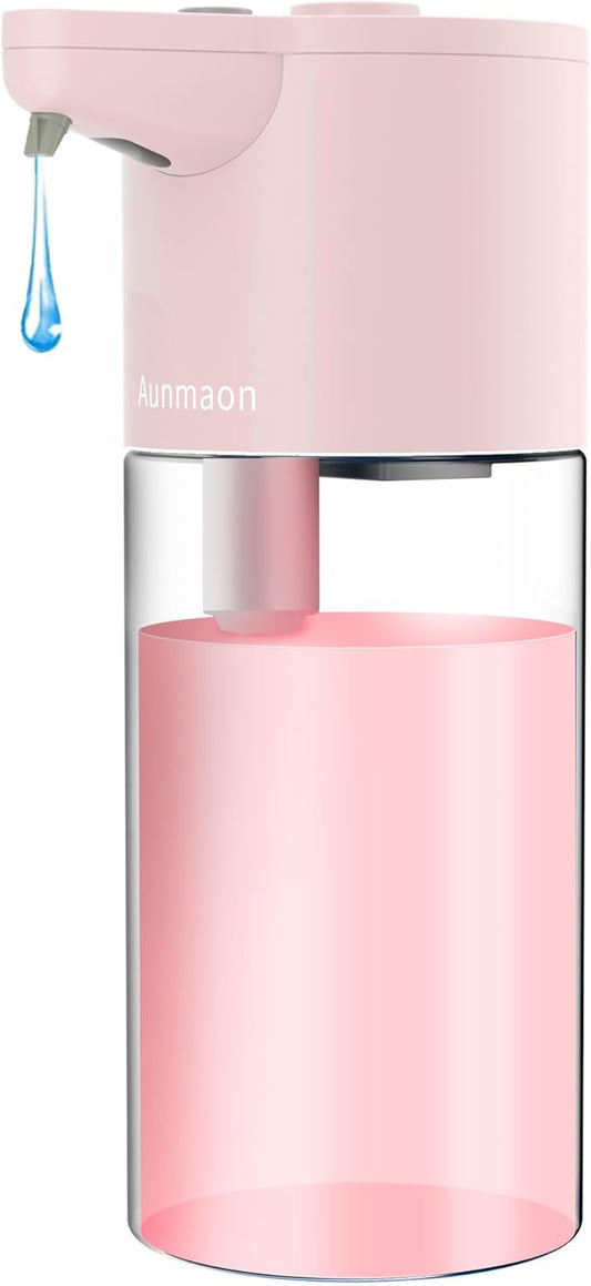 Aunmaon Automatic Touchless Soap Dispenser, Adjustable Volume for Thick & Thin Liquids, Hands-Free for Kitchen & Bathroom