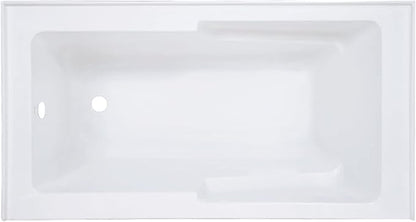 Swiss Madison Well Made Forever SM-AB541 Voltaire Alcove Tub with Armrest 60" x 30" in Glossy White