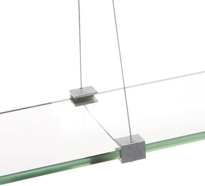 Spancraft Glass CR-4.75x30-Brushed Steel Crane Glass Shelf, Brushed Steel, 4.75" x 30"