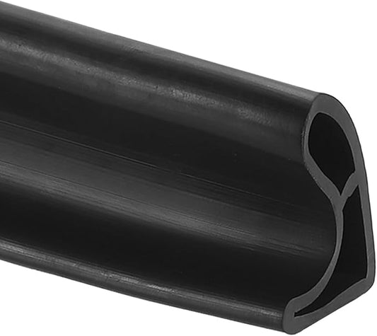 uxcell Shower Water Barrier, 55" TPE Splash Guard Shower Water Stopper Retention System for Bathtub Sink Washing Machine Dry and Wet Separation, 1.18"W x 1.77"H, Black