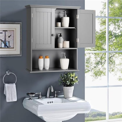 Safeplus 28" H x 23.5" W Wall Mount Medicine Cabinets with Adjustable Shelf and 2-Door for Bathroom Laundry Living Room