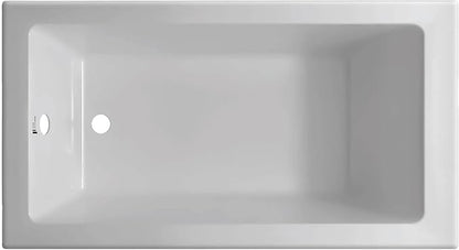 Fine Fixtures Drop In White Soaking Bathtub, Fiberglass Acrylic Material, 48"L x 32"W x 19"H