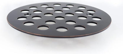 4-1/4 Inch Screw-in Round Floor Drain Cover Replacement Shower Drainer Grates (Oil Rubbed Bronze)
