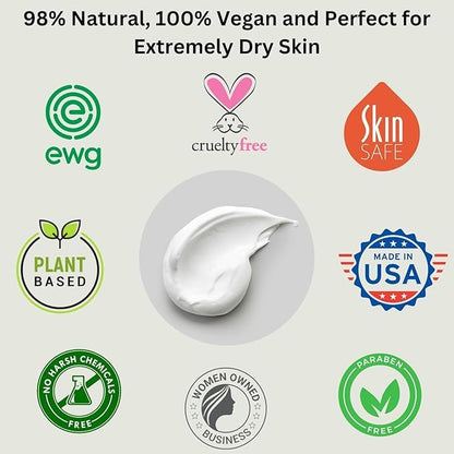 RaGaNaturals Mango Butter Hand & Body Cream for Dry Skin - All Natural, Tropical, Smell Good Moisturizer with Vitamin E and Avocado Oil - Non-Greasy, Vegan, Cruelty-Free Lotion for Women, Men - 8 Oz