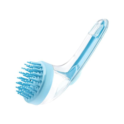 Dog Bath Brush – Cat Grooming Scrubber With Soap Dispenser, Gentle Massage Cleaning Tool | Ideal For Puppies Kittens Pets, Home Bathing, Swimming Pool, Beach, Travel And Professional Groomers