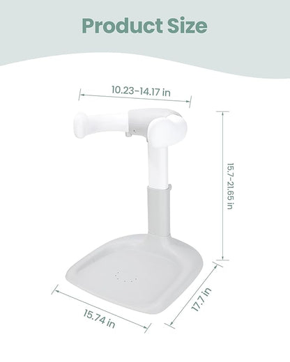 Baby Shower Stand for Infant to Toddler 6–36 Months, Baby Bath Stand Support with Adjustable Height, Anti-Slip Stable Design, Multi-Purpose Toddler Bath Helper, Infant Shower Gifts, Gray