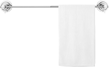 BOPai Extendable Suction Cup Towel Bar 17-28.5", Removeable Shower Door Mat Rod, Chrome