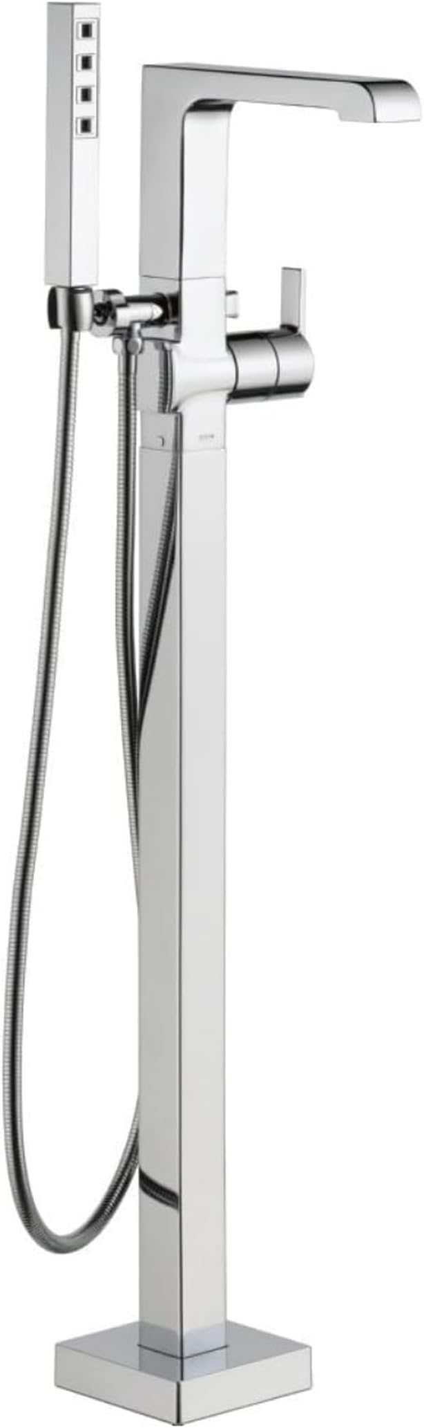 Delta Ara Freestanding Tub Faucet with Hand Held Shower, Chrome Floor Mount Tub Filler, Chrome T4767-FL (Valve Not Included)