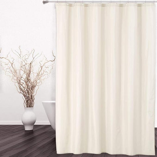 CAROMIO Hotel Quality 100% Waterproof Fabric Shower Curtain or Liner with Magnets for Bathroom, Ivory, 72 x 78 inches