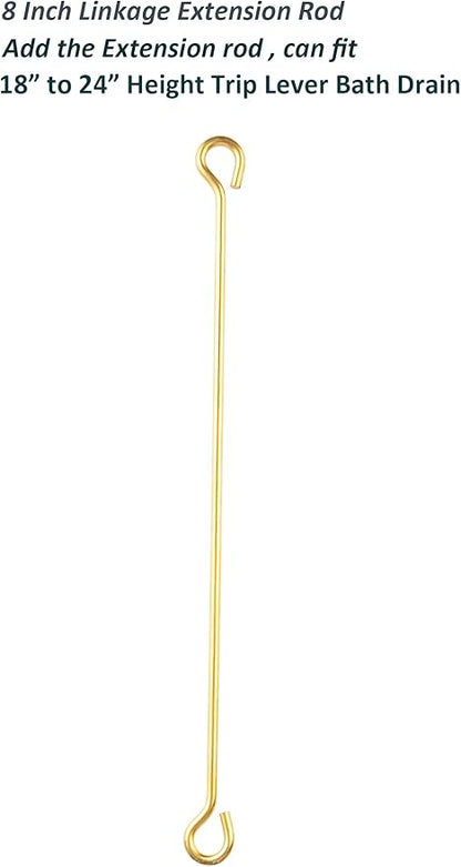 Tub Drain Linkage Assembly, Solid Brass, Fit for Trip Lever Bath Tub Waste and Overflow Drain by Artiwell