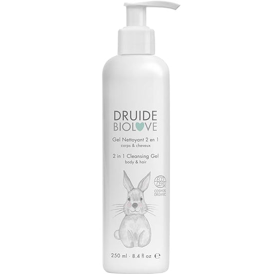 2-in-1 Cleansing Gel Body & Hair – Baby Shampoo & Wash, Sulfate-Free, For Children Prone to Eczema – 250 ml (8.4 oz.) Chamomile, Orange, Star Anise