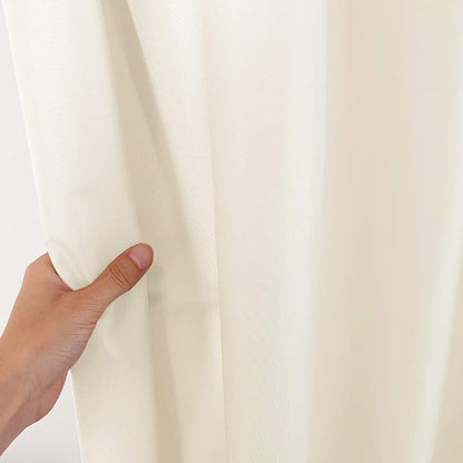 CAROMIO Hotel Quality 100% Waterproof Fabric Shower Curtain Liner with Magnets for Bathroom, 72x72 Inch, Ivory