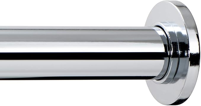 Ivilon Tension Curtain Rod - Spring Tension Rod for Windows or Shower, 54 to 90 Inch. Chrome