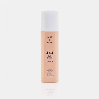 Lake & Skye 444 Sunkissed + Monoi Hair & Body Mist 3.4 FL OZ (100 mL), Bergamot, Pineapple, Jasmine, Musk, Sandalwood, Hydrating