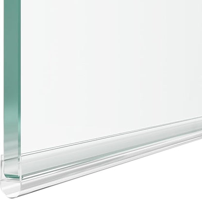 4PCS 39" Glass Shower Door Seal Strip, Shower Door Side Seal Strip for 3/8" (10mm) Frameless Glass, Ultra-Clear PVC Waterproof Door Bottom Seal, Easy to Install, No Adhesive Needed