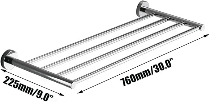 Bathroom Towel Rack, Hotel Style Towel Racks for Bathroom Wall Mounted, Modern Towel Bar Rack 23.6 Inch, 2-Tier Towel Shelves, Chrome