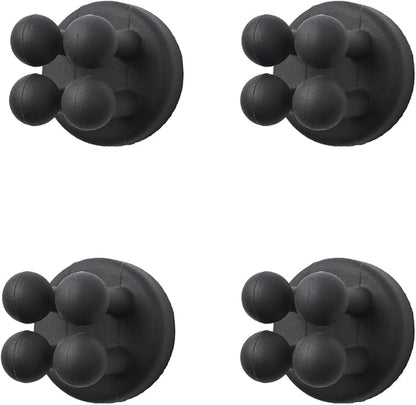 Toothbrush Holders Silicone Toothbrush Holders for Bathrooms Razor Holder for Shower Tooth Brushing Holder Wall Mount Bathroom Toothbrush Holder Wall Mounted Shower Razor Holder for Wall 4 Pcs Black