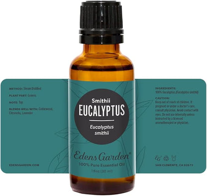 Edens Garden Eucalyptus- Smithii Essential Oil- 100% Pure Premium Grade, Undiluted, Natural, Therapeutic, Aromatherapy, The Best for Diffuser, Skin, Hair, Humidifiers 30 ml (1 fl oz)