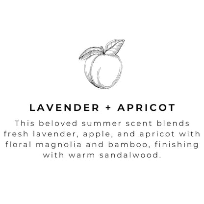 River Birch Lavender + Apricot Scented Natural Hand Soap - Handmade Soap - Moisturizing Hand Wash with Amber Glass Dispenser - Luxury Scented Hydrating Hand Soap - Vegan and Non-Toxic - 16 Fl Oz