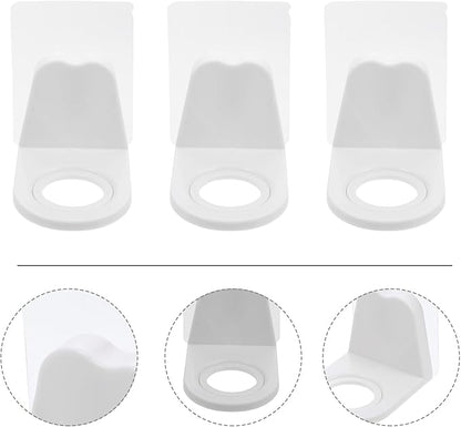 10Pcs Adhesive Hanging Storage Rack Wall-Mounted Shower Gel Bottle Holder Multi-Purpose Bathroom Hook Rack for Shower Accessories Organizer