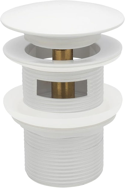 Pop-up Freestanding Bathtub Drain Stopper, Suitable and Compatible with Freestanding Bathtub Drain Rough-in Kit (White)