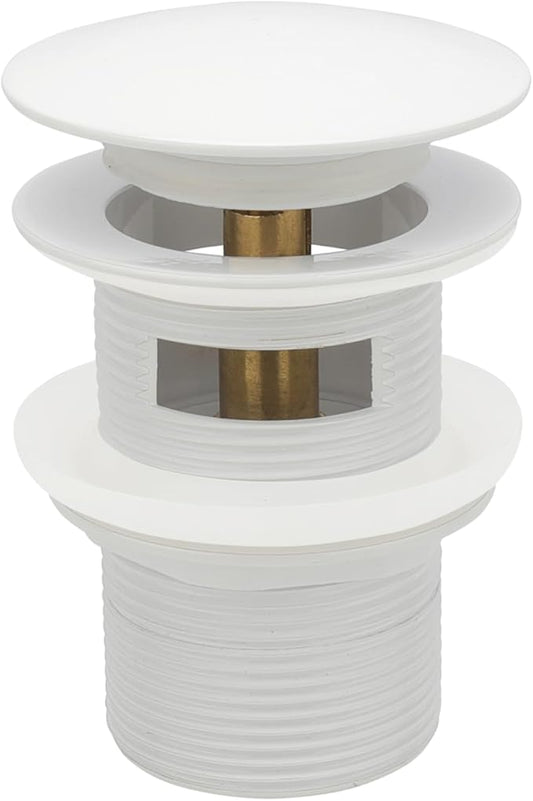 Pop-up Freestanding Bathtub Drain Stopper, Suitable and Compatible with Freestanding Bathtub Drain Rough-in Kit (White)