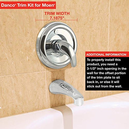 Danco 10561 Use with Moen Tub and Shower Faucets Trim Kit, Single-Handle Moentrol Series, Oil Rubbed Bronze