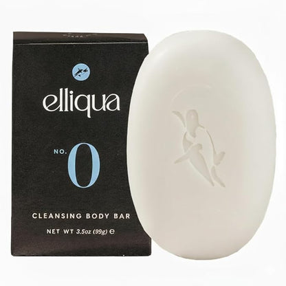 Elliqua Triple Milled Body Bar Soap – No.0 – Unscented – Made in USA – Vegan, Plastic-Free, Natural, Eco-Friendly, Long-Lasting, Cruelty-Free – No Parabens or Sulfates