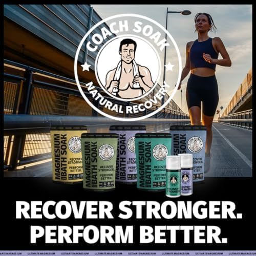 3 Pack Bundle: Coach Soak Recovery Bath Soak, Epsom Salt Bulk, Bath Salts Bulk, 3 Pack Bundle, Total of 9 Pounds (Eucalyptus, Lavender, Citrus)