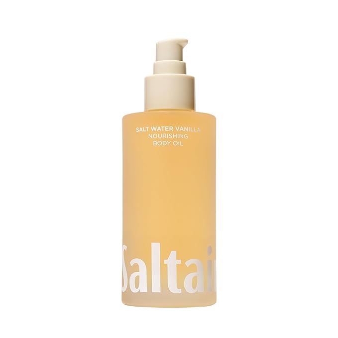 Saltair Body Oil - Luxurious Salt Water Vanilla After Shower and Bath Oil for Women and Men. Botanical, Non-Greasy, Well-Absorbing Moisturizer for Hydrating Dry Skin – 4oz Pump Bottle