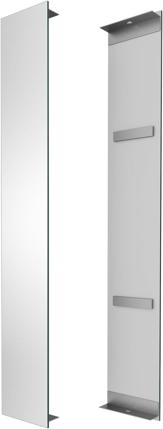 Side Mirrored Kits, 4'' W x 26'' H Decorative Side Mirrors Set of 2 for 26-Inch-Height Beveled Lighted Mirror Cabinet Surface-Mounting-Use Only (for Model-Anglora)