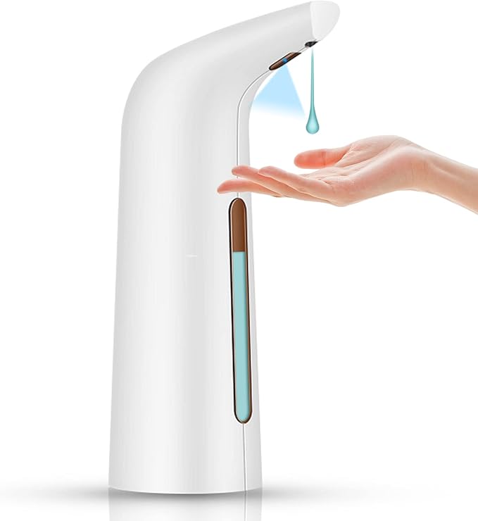 Automatic Soap Dispenser Touchless, TUMAN Pro Battery Operated Electric 14oz/400ml Liquid Hand Soap Dispenser with Motion Sensor, Suitable for Kitchen Bathroom Hotel, IPX6 Waterproof(White)…