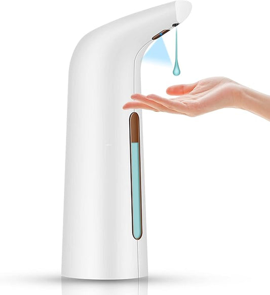 Automatic Soap Dispenser Touchless, TUMAN Pro Battery Operated Electric 14oz/400ml Liquid Hand Soap Dispenser with Motion Sensor, Suitable for Kitchen Bathroom Hotel, IPX6 Waterproof(White)…