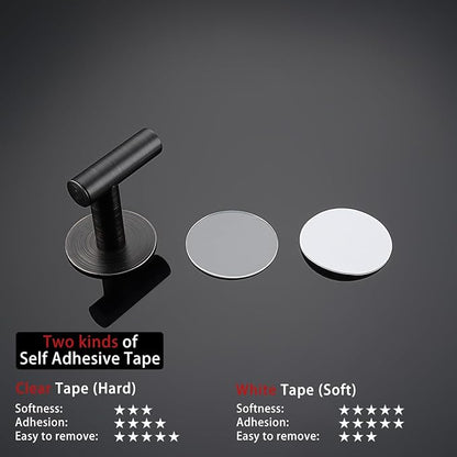 JQK Self Adhesive Towel Hook Bronze, No Drill Stick on Coat Robe Clothes Wall Hook for Bathroom Kitchen Garage 2 Pack, 304 Stainless Steel Oil Rubbed Bronze, ATH110-ORB-P2
