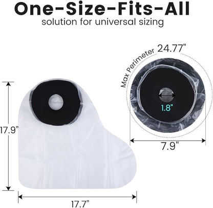 Cast Covers for Shower Leg, Waterproof Cast Cover for Showering, Cast Protector for Shower Leg Adult, Shower Boots for Foot after Surgery, Ankle, Foot (Diameter - 7.9")