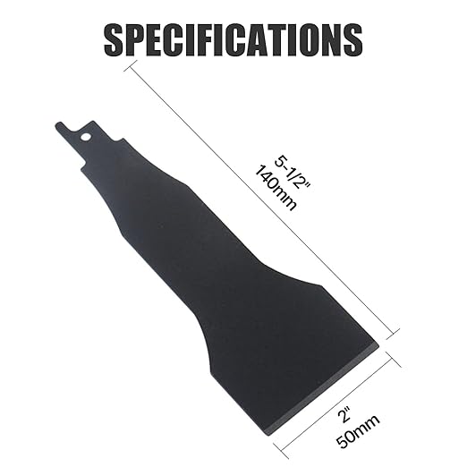2inch (50mm) HCS reciprocating Saw Blade Saber Shovel Length Cleaning Tool for Removing Tile Grout Glue Gaps, etc.…