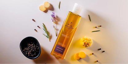 Aromatherapy Associates De-Stress Muscle Shower Oil. Powerful Blend of Rosemary, Ginger and Black Pepper Essential Oils to Soothe and Heal the Body (8.45 fl oz)