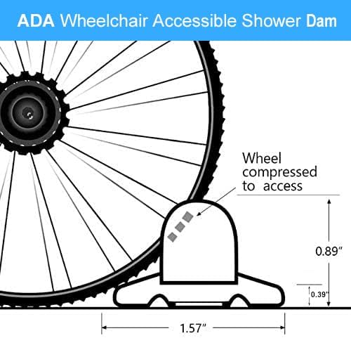 Duzzy 39 Inch Collapsible Shower Threshold Water Dam, Ideal for Wheelchair Accessible, Suitable for Accessibility ADA Handicap Showers