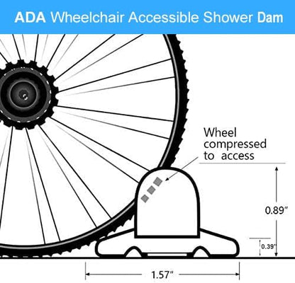 Duzzy 67 Inch Collapsible Shower Threshold Water Dam, Ideal for Wheelchair Accessible, Suitable for Accessibility ADA Handicap Shower