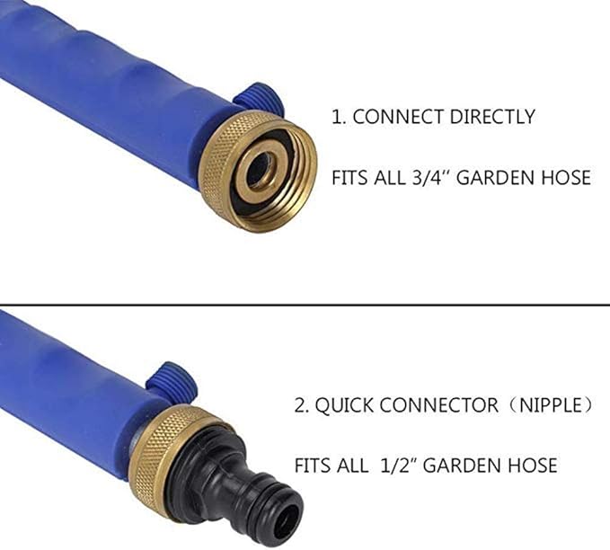 High Pressure Power Washer Sprayer Wand with Flexible Hose Nozzle, 39'' Hydro Jet Power Washer Cleaning Tool, Wand Lance for Gutter Patio Car Pet Window Glass Blue