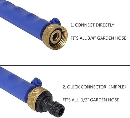 High Pressure Power Washer Sprayer Wand with Flexible Hose Nozzle, 39'' Hydro Jet Power Washer Cleaning Tool, Wand Lance for Gutter Patio Car Pet Window Glass Blue