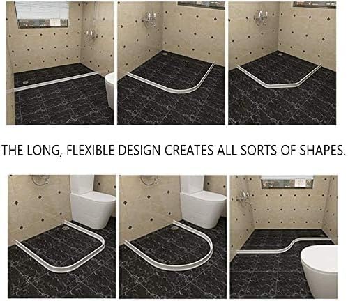 Duzzy 67 Inch Collapsible Shower Threshold Water Dam, Ideal for Wheelchair Accessible, Suitable for Accessibility ADA Handicap Showers