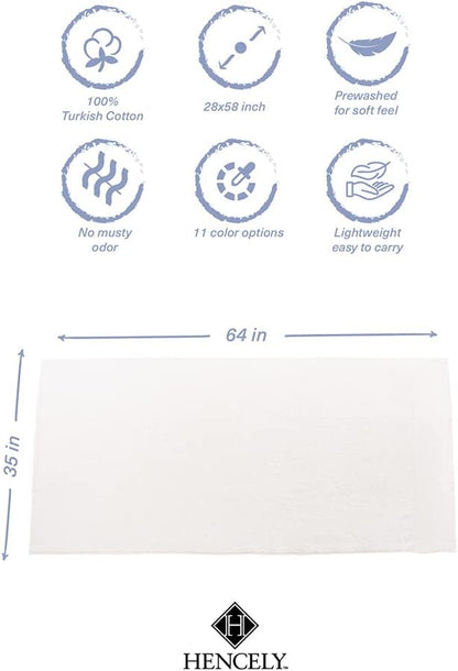 Hencely Premium Bath Towel Set of 4-28x58 Inches - High Absorbency, Quick Drying - 100% Soft Turkish Cotton Towels - Ideal for Home, Bathroom, Hotel, Spa, and Gym - Ivory