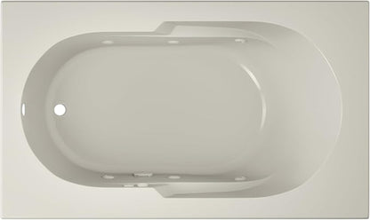 Jacuzzi SIGNATURE Acrylic Drop-In Bathtub, Jet Massage Tub, Slip Resistant, Left Drain Placement, 60" (L) x 36" (W), Rectangle, Oyster