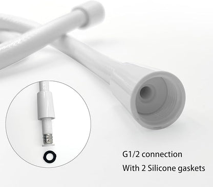 Replacement Shower Hose for RV Camper 6in Flexible & Kink-Free Heavy Duty PVC Lead-Free White