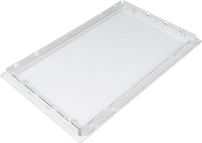 10x16 Inch White Access Panel – ABS Plastic Rectangular Wall & Ceiling Access Door for Plumbing Electrical HVAC – Easy Install Indoor Panel for Drywall, Home Improvement and Maintenance